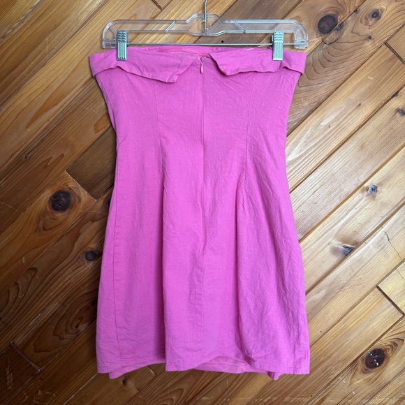 Sky To Moon Chic Strapless Pink Mini Dress Size Medium - Picture 5 of 5